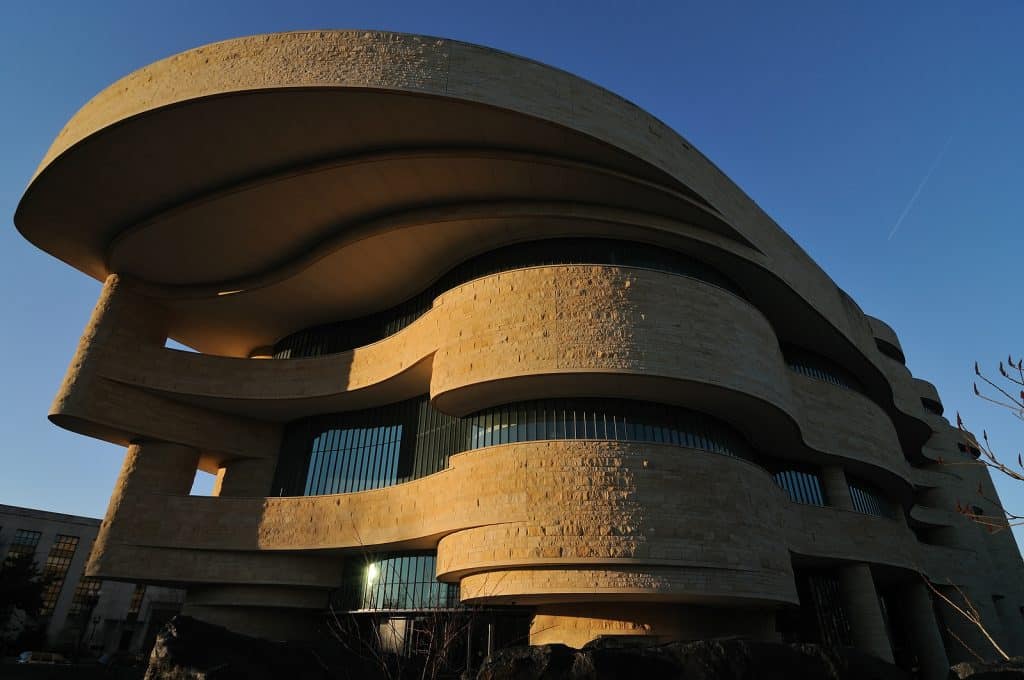 National Museum of the American Indian with curved walls